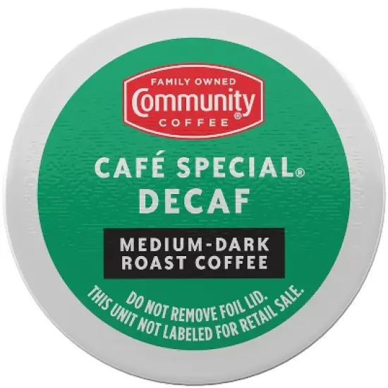 Community Coffee Decaf Medium Roast Coffee - Single Serve Pods - 24ct image {2}
