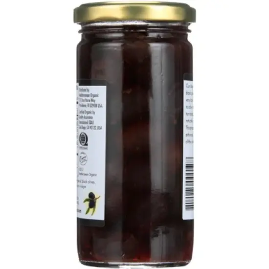 Mediterranean Organic Black Pitted Olives - Case of 12/8.1 oz image {2}