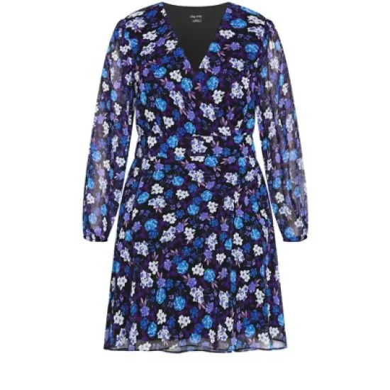 Women's Plus Size Khloe Print Dress - black| CITY CHIC image {2}