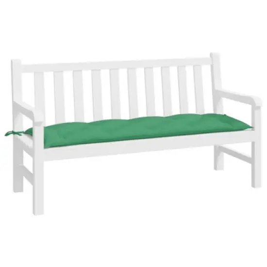 vidaXL Bench Cushion Outdoor Water Repellent Bench Cushion Pad Oxford Fabric - Green 59.1" x 19.7" x 2.8" image {2}