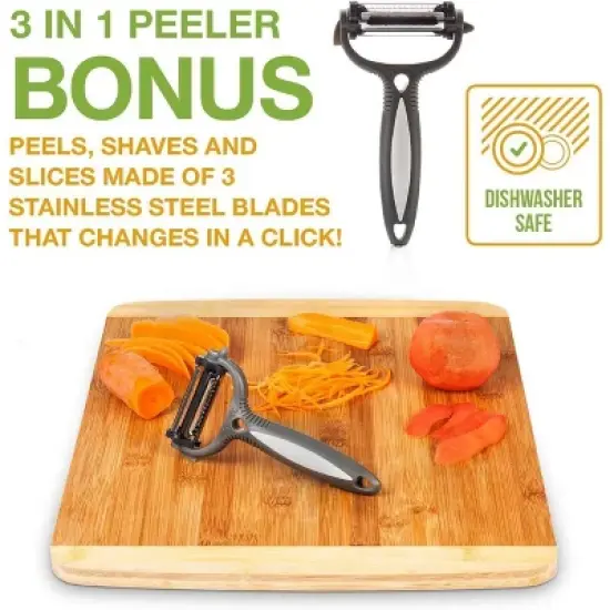 Vondior 4-Cup Fat Separator with Bottom Release, Oil Strainer, and 3-in-1 Peeler - Kitchen Gadgets for Cooking image {4}