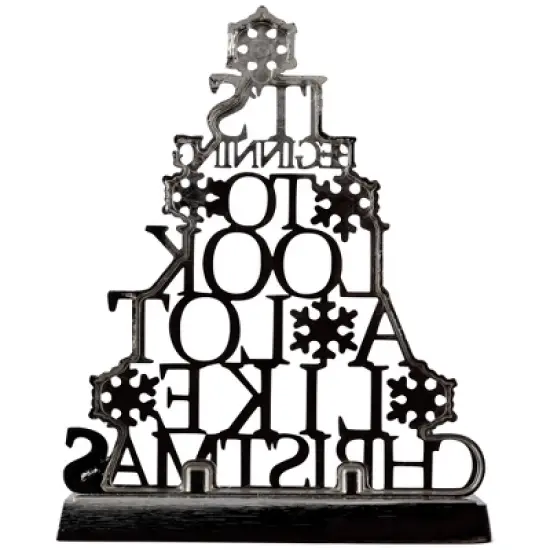 Northlight "It's Beginning to Look a Lot Like Christmas" Metal Tree Stocking Holder - 6.5" image {5}