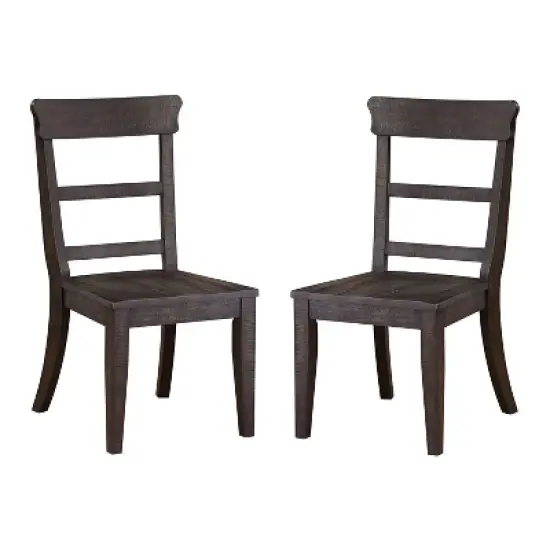2pk Strasbourg Rustic Ladder Back Side Chairs - HOMES: Inside + Out image {6}