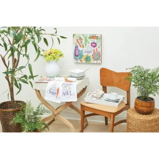 C&F Home Vegetable Garden Ceramic Spoon Rest with Peppers Tomatoes Peas image {1}