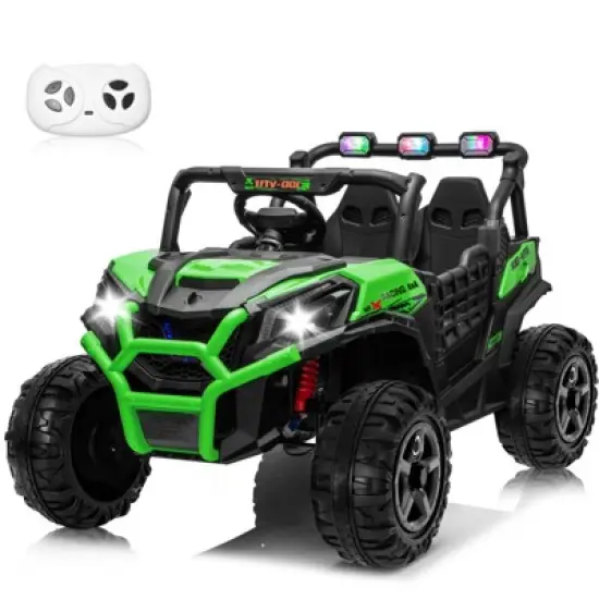 JOYRACER 24V Ride on Truck Toys w/ Remote Control, 2 Seater 400W   Electric Powered Ride on w/ Dump Bed, 3 Speeds, Shovel & Bluetooth/Music image {12}