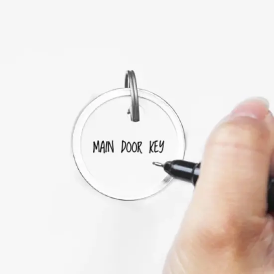 Avery Metal Rim Key Tags 6-Pack, 1-1/4" Diameter Tag, Metal Split Ring, White, 300 Tags Total (13128) image {8}