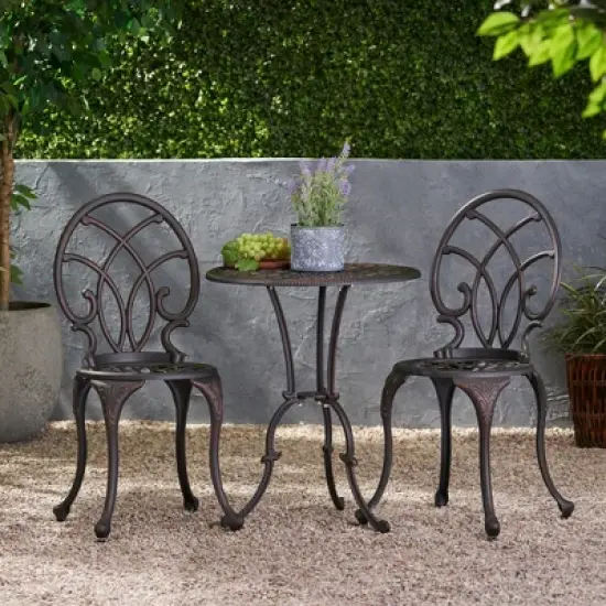 INFURNIC Patio Seating Sets Modern Outdoor Furniture Set Featuring Unique Design,Perfect for Gardens, Living Spaces, Black, 17.5"*19.5"*36.5" image {1}