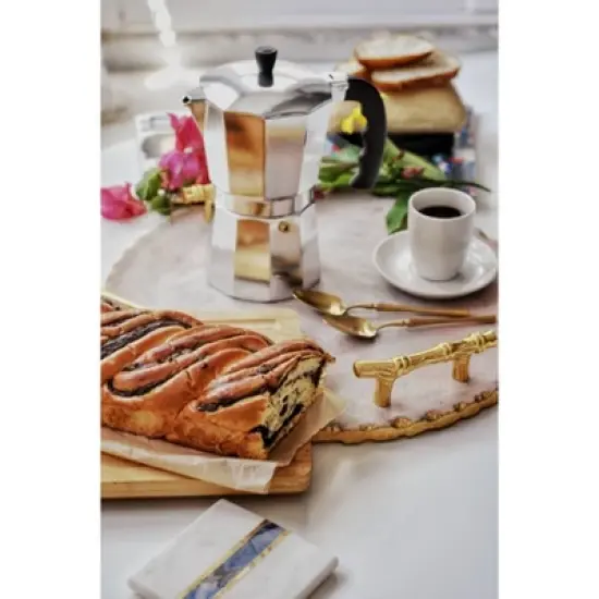 IMUSA 3 Cup Aluminum Stovetop Coffeemaker: Manual Espresso Maker, Gray, No Filter Needed, Hand Wash, 8 oz Capacity image {2}