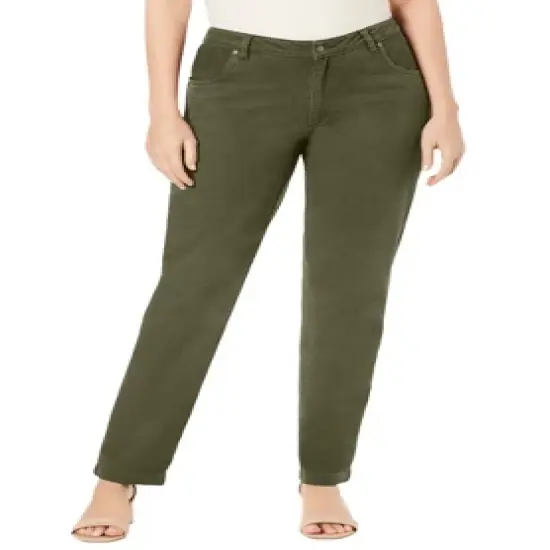 Jessica London Women&rsquo;s Plus Size Petite Classic Cotton Denim Straight Jeans image {5}