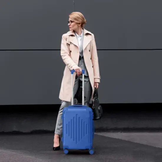 Karl Home 5 Piece Set ABS Trolley Cases Iron Trolley Rod Green image {9}