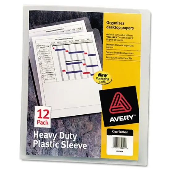 Avery Heavy-Duty Plastic Sleeves - Letter Size - Clear - Case of 12 image {7}