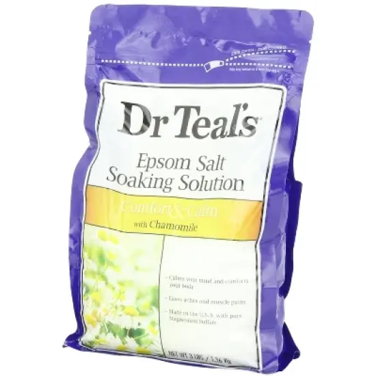 Dr Teal's Epsom Salt Soaking Solution Comfort and Calm with Chamomile 34 Ounce image {4}