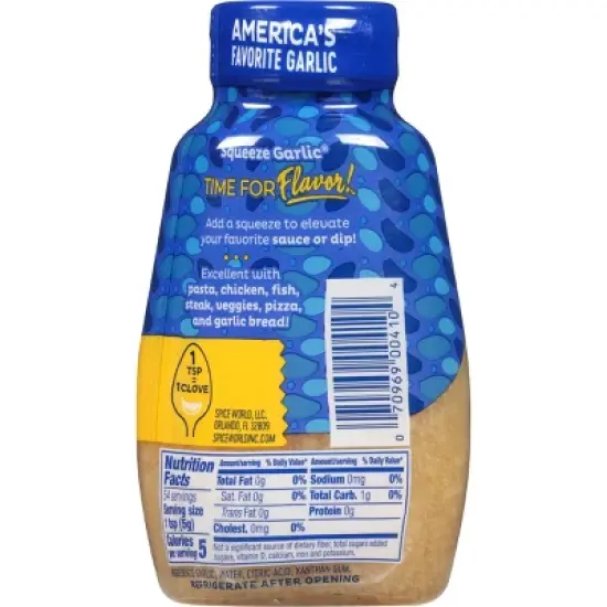 Spice World Premium Minced Squeeze Garlic - 9.5oz image {4}