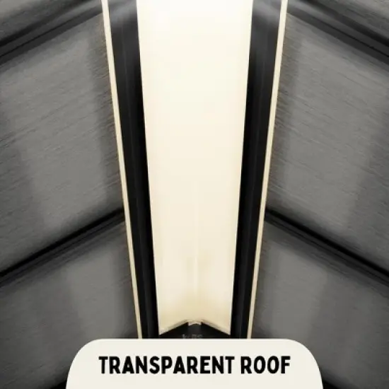 XWT013-1 8*10ft resin plastic storage shed for backyard garden big spire Tool storage image {5}