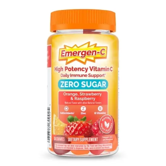 Emergen-C Zero Sugar Assorted Fruit Gummy Vitamins - 36ct image {10}
