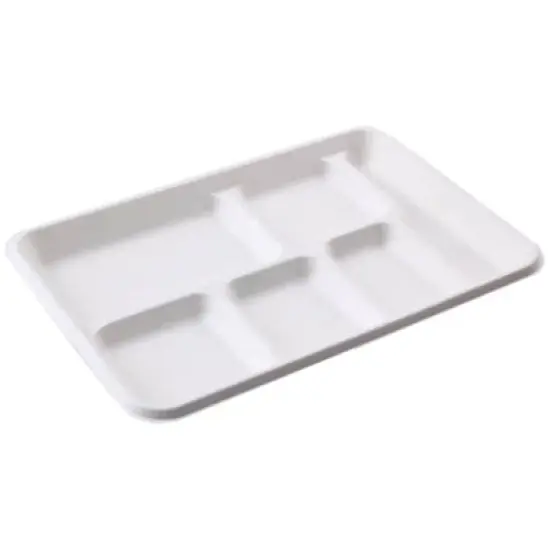 6 Compartment Square Biodegradable Divided Plates - Pack of 250 - Rani Brand Authentic Indian Products image {8}