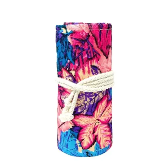 Wrapables Pencil Roll Organizer, Colored Pencil Wrap Pouch (72 slots), Vibrant Leaves image {4}