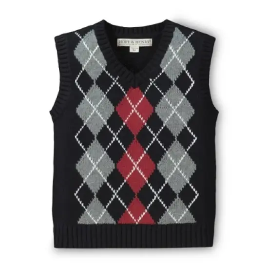 Hope & Henry Boys' V-Neck Sweater Vest, Infant image {5}