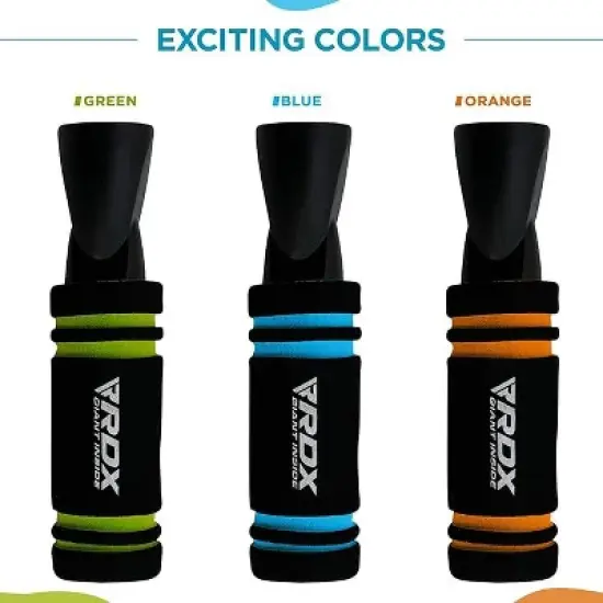 RDX Sports Skipping Rope with Anti-Slip Soft Memory Foam Weighted Handles, 10.3FT Adjustable Tangle-Free PVC Coated Steel Jump Cable image {6}