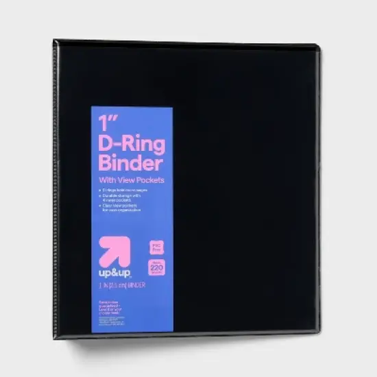 1" 3 Ring Binder Clear View - up&up&trade; image {6}
