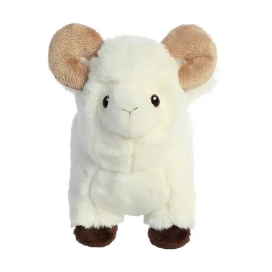 Aurora Small Ram Eco Nation Eco-Friendly Stuffed Animal White 8" image {3}