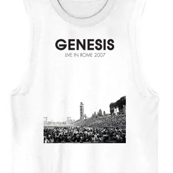 Genesis Live In Room 2007 Crew Neck Sleeveless White Men's Tank Top image {1}