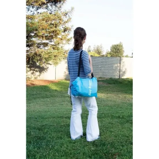 Pool Central 94" Inflatable Easy Breeze 1-Person Land or Water Air Sofa - Blue image {4}