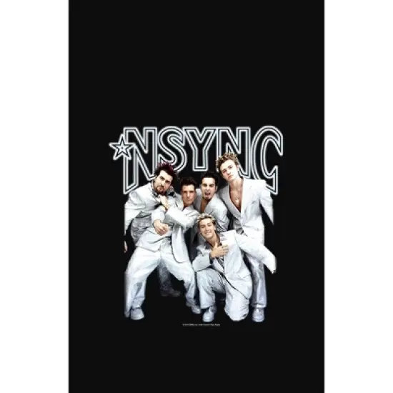 Junior's NSYNC Iconic White Suits Racerback Tank Top image {1}