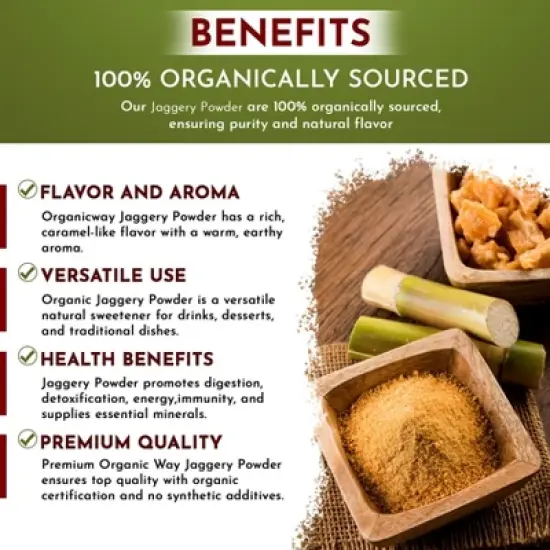 Organic Jaggery Powder 1 lbs image {3}