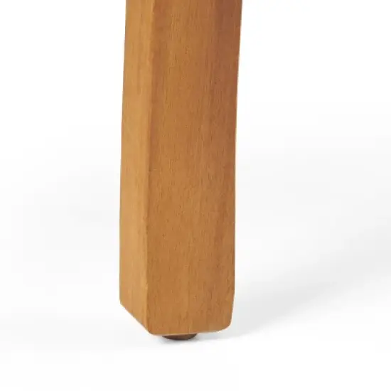 Christopher Knight Home Caydon Outdoor Acacia Wood Loveseat with Cushions, Brown/Cream image {7}