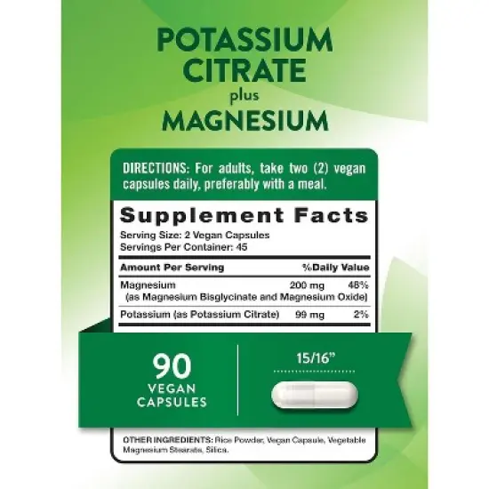 Nature's Truth Potassium Magnesium Citrate Capsules | 90 Count image {1}