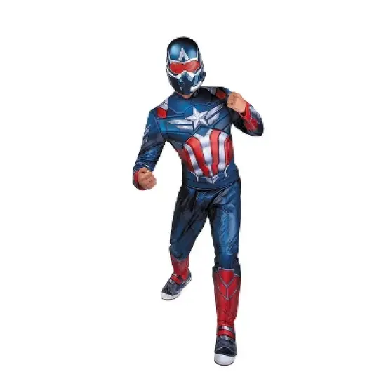 Marvel Men's Captain America Brave New World Halloween Costume Jumpsuit 2pc image {2}