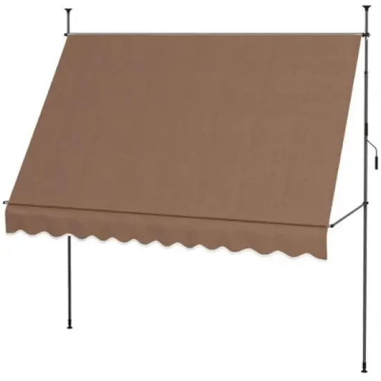 Resenkos Patio Awning, Outdoor Sun Shade Shelter Cover Awnings,10' x 4' Manual Retractable Awning, Non-Screw Patio Awning, UV Resistant, image {11}