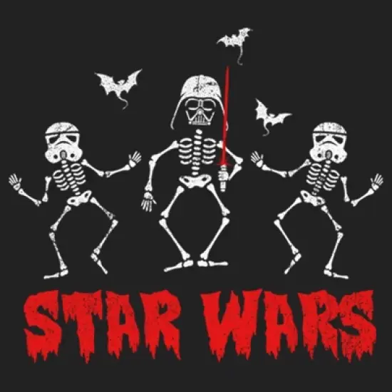 Junior's Star Wars Halloween Vader Skeletons Festival Muscle Tee image {1}