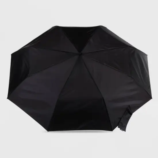 Totes Men's One-touch Auto Open Close Sunguard ECO Compact Umbrella - Black image {2}