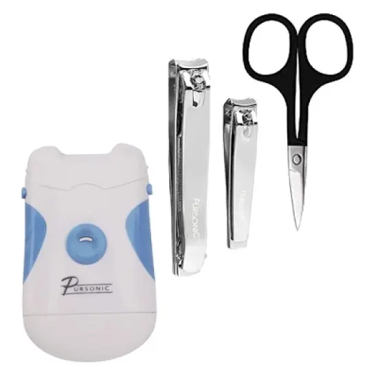 Nail Care Essentials Kit: Premium Nail Clippers, Stainless Steel Scissors, and Portable Electric Nail Trimmer & Filer image {4}