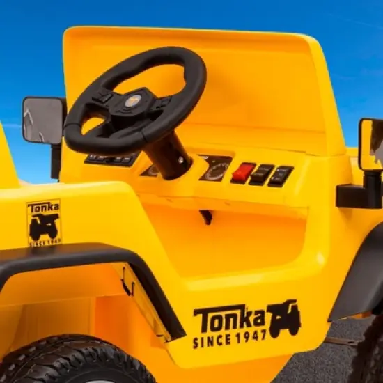 12V Jeep - Tonka Kids Ride‑On Car with  LED Headlights & 12V Battery image {6}