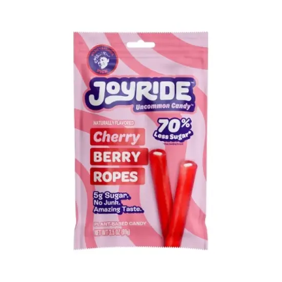 JOYRIDE Candy Cherry Berry Gummy Ropes - 3.5oz image {2}
