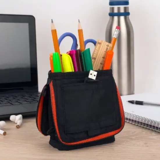 Mead Five Star Stand and Store Pencil Pouch (Colors May Vary): Zipper Closure, Multicolored, Polyester & Fabric, 8"x4.5" image {7}