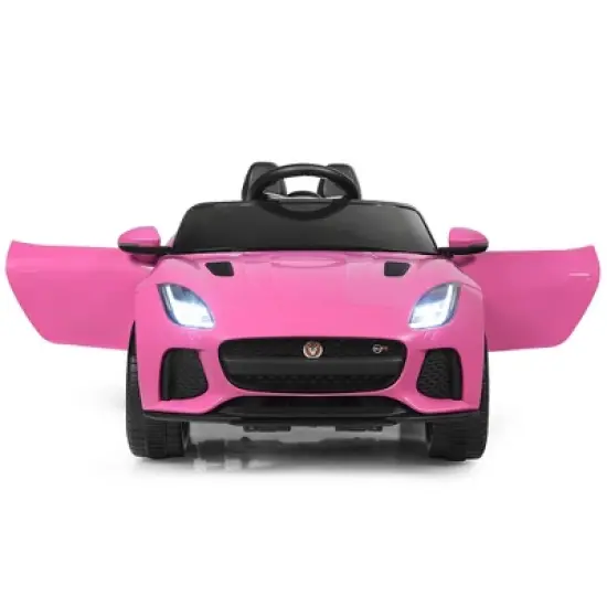 Costway 12V Jaguar F-Type SVR Licensed Kids Ride On Car Motorized Vehicle w/ MP3  Navy image {4}