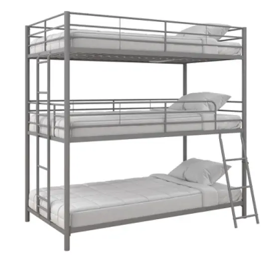 Triple Twin Zeke Metal Bunk Bed - Room & Joy image {12}