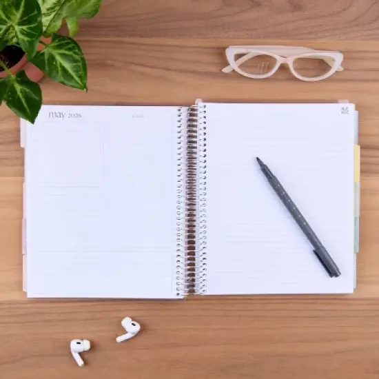 erin condren Coiled 12 Months January December 2026 Life Planner 7"x9" Earthy Geometric Waves image {2}