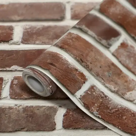 Teacher Created Resources&reg; Peel and Stick Decorative Paper Roll, 17-1/2" x 10 ft, Red Brick image {7}