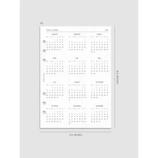 2026 Dated Weekly Task Planner Insert | Monday Start | Cloth & Paper image {6}