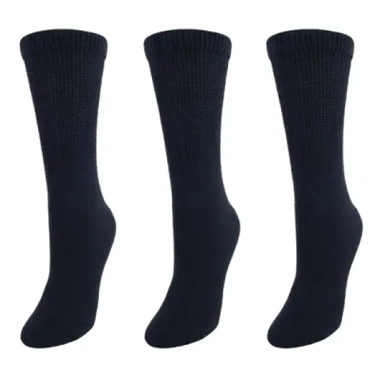 CTM Women's Cushioned Diabetic Crew Socks (3 Pair Pack) image {1}