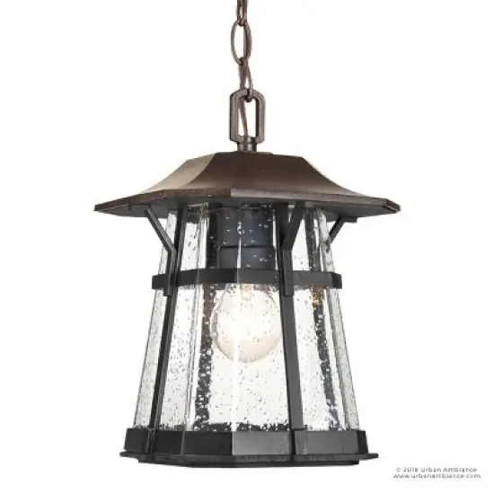 Urban Ambiance Luxury Rustic Outdoor Pendant Light,  12.375"H x 8.5"W,  Coffee Bronze Finish, UHP1074 image {4}