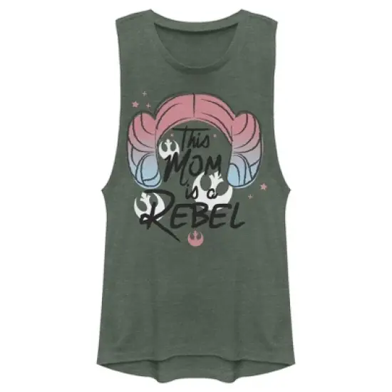 Junior's Star Wars: Episode IV - A New Hope Mother's Day Leia Rebel Mom Festival Muscle Tee image {3}