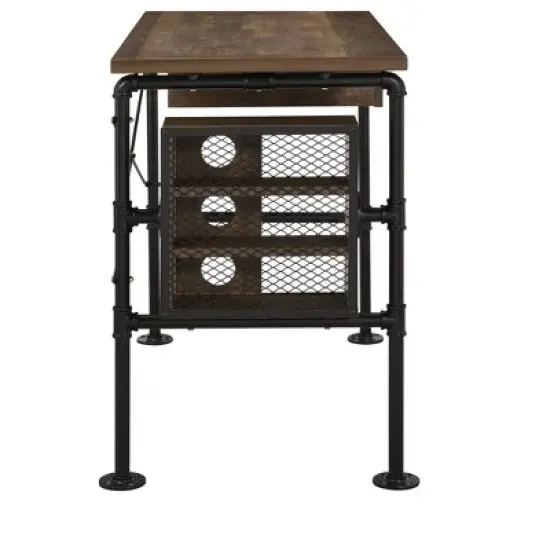 PAGED Gaming Desk Rectangular Home Office Desk with 1 Storage Drawer for Living Room, Left Facing Storage with 3 Tier Shelf image {3}