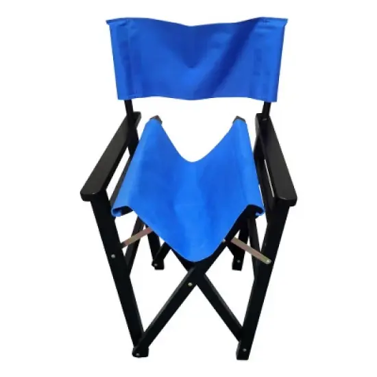 YUHAO 2PCS Folding Director Chairs with Breathable Canvas Seat & Backrest, Lightweight Portable Camping Chairs for  Outdoor ,Blue image {3}