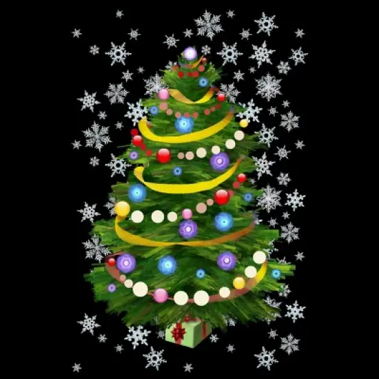 Men's Design By Humans Christmas Tree and Snowflakes By IvaW Tank Top image {1}